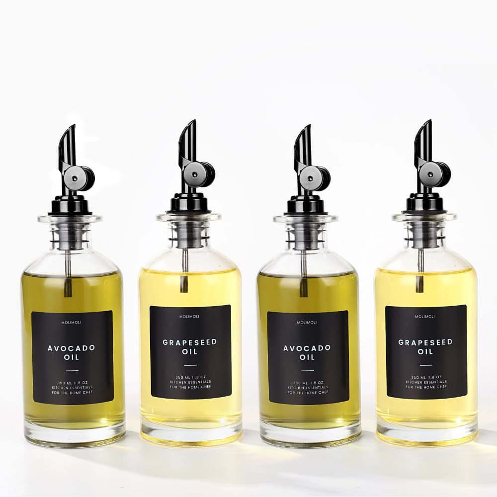 Molimoli Olive Oil Dispenser Bottle for Kitchen, Oil Dispenser w. Weighted Pourer, Glass Bottle D... | Amazon (US)