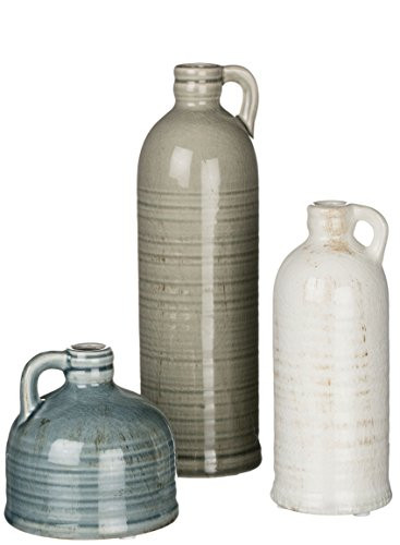 Sullivans Modern Farmhouse Decorative Multi-Color Small Ceramic Jug Set of Three (3), 4”, 7.5” & 10” | Amazon (US)