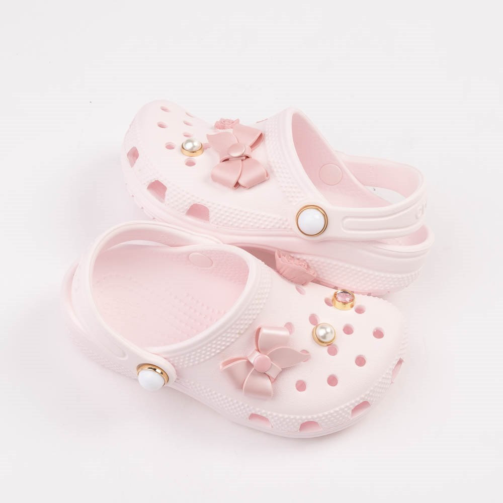 Crocs Classic Shimmer Bow Clog - Baby / Toddler - Bubble Ice | Journeys