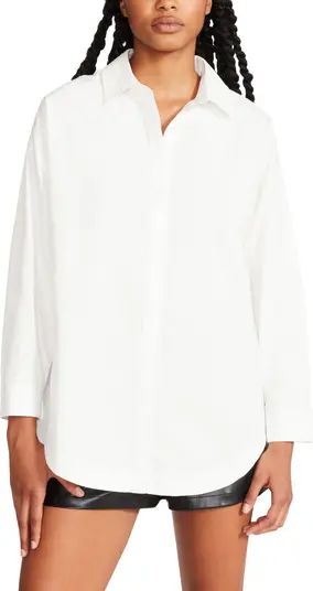 Steve Madden Poppy Oversize Cotton Button-Up Shirt | Nordstrom | Nordstrom
