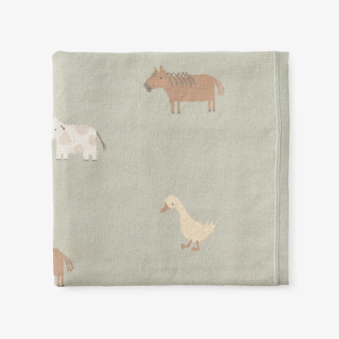 On the Farm Knit Blanket | Elegant Baby