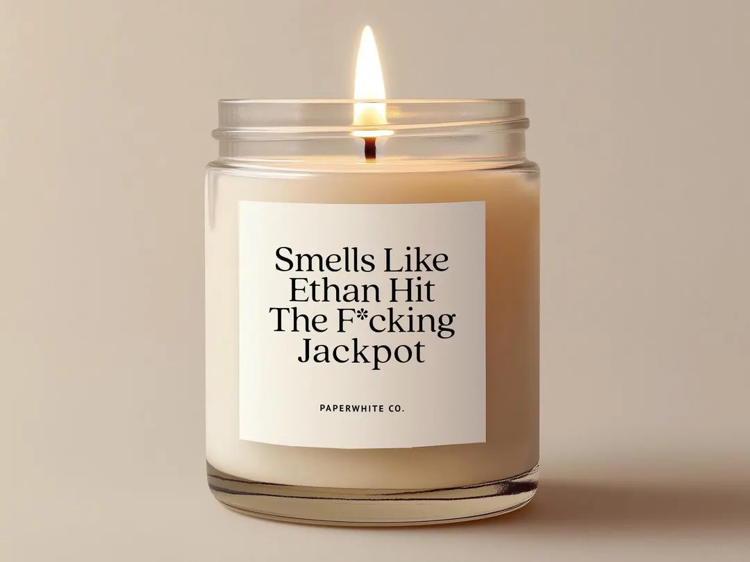 Personalized Engagement Candle, He Hit the Jackpot Funny Engagement Gifts for Couple, Future Mrs ... | Etsy (US)