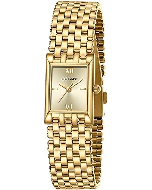 BOFAN Gold Watches for Women Luxury Ladies Quartz Wrist Watches with Stainless Steel Bracelet,Wat... | Amazon (US)