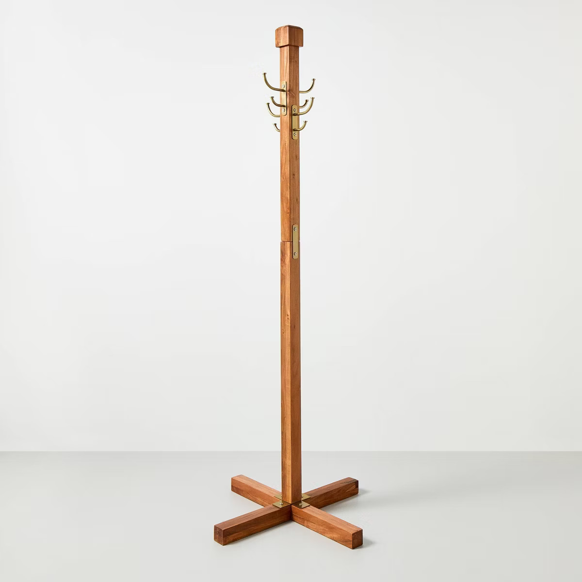 Wood and Metal Coat Rack Brass Finish - Hearth & Hand™ with Magnolia | Target