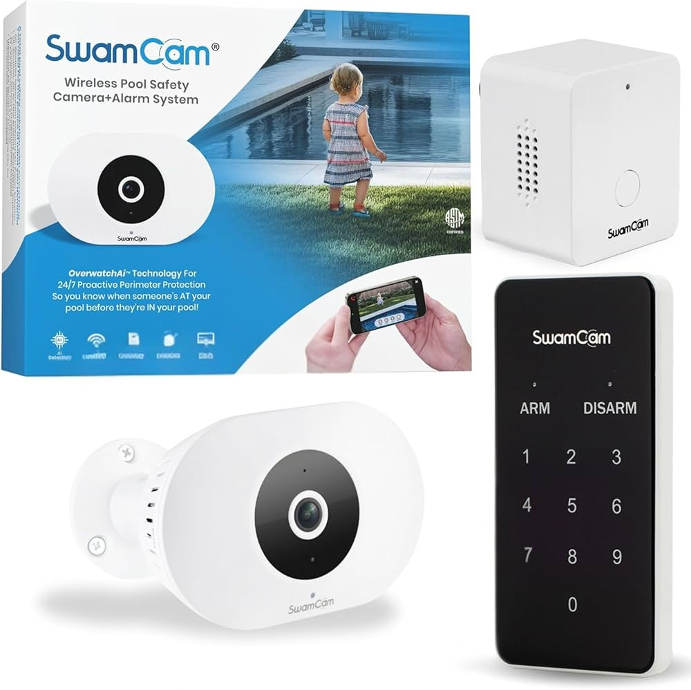 Pool Alarm Wi-Fi Camera System – ASTM F2208 Certified – Smart Pool Safety System for Inground... | Amazon (US)
