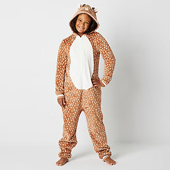 North Pole Trading Co. Reindeer Family Big Kid Unisex Long Sleeve One Piece Pajama | JCPenney