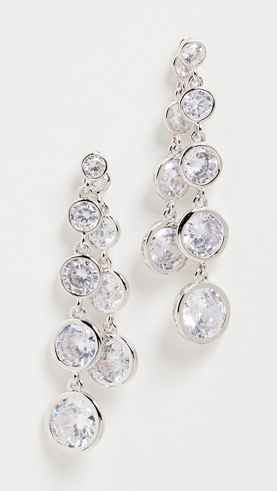 SHASHI Double Diamond Drop Earrings | SHOPBOP | Shopbop