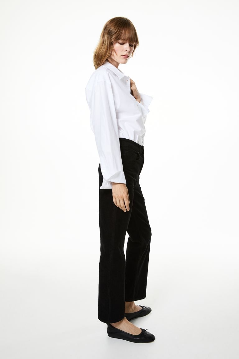 Corduroy Pants - Black - Ladies | H&M US | H&M (US + CA)
