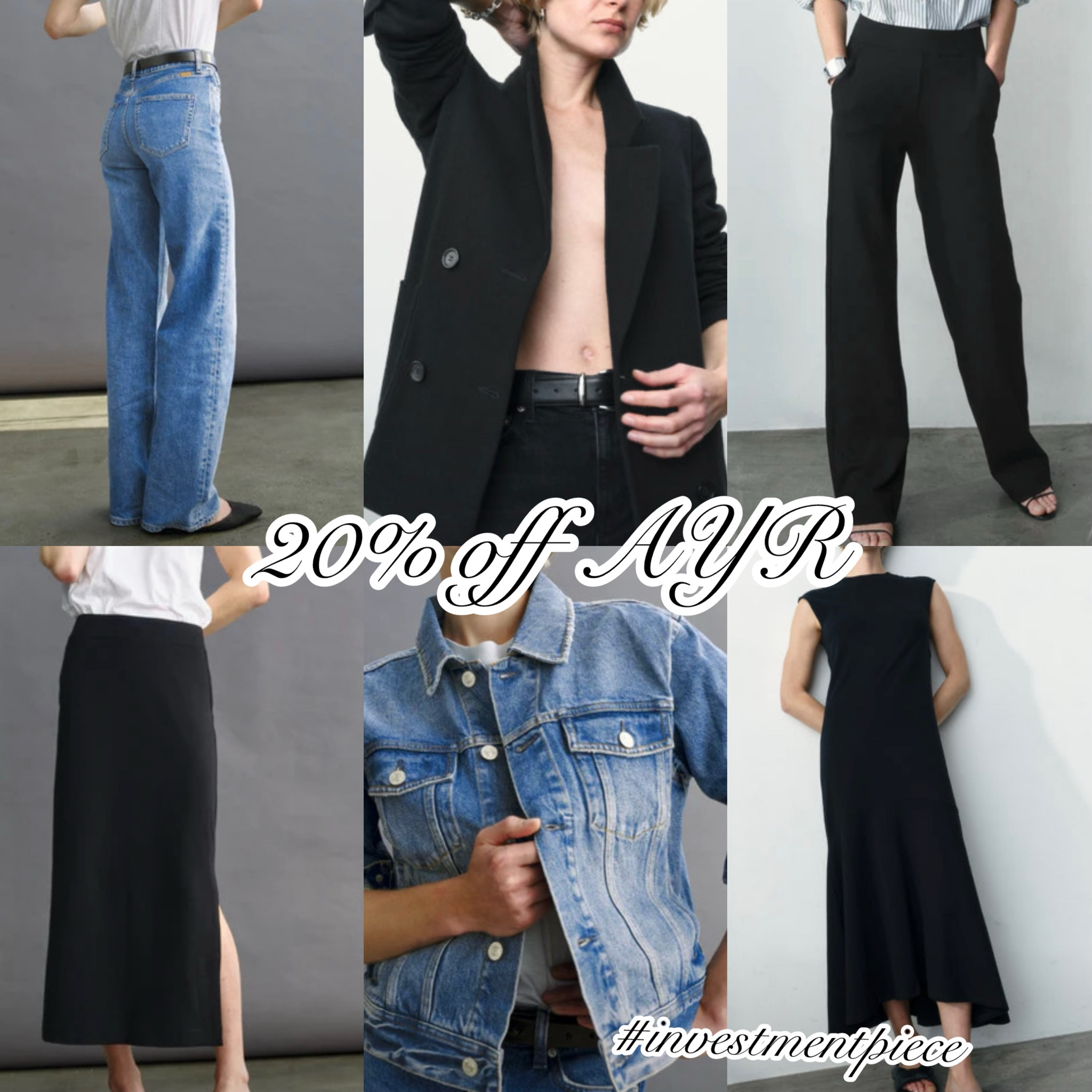 From iconic jeans and more - get 20% off site wide @ayr These are my picks #investmentpiece 

#LTKSeasonal #LTKSaleAlert #LTKStyleTip