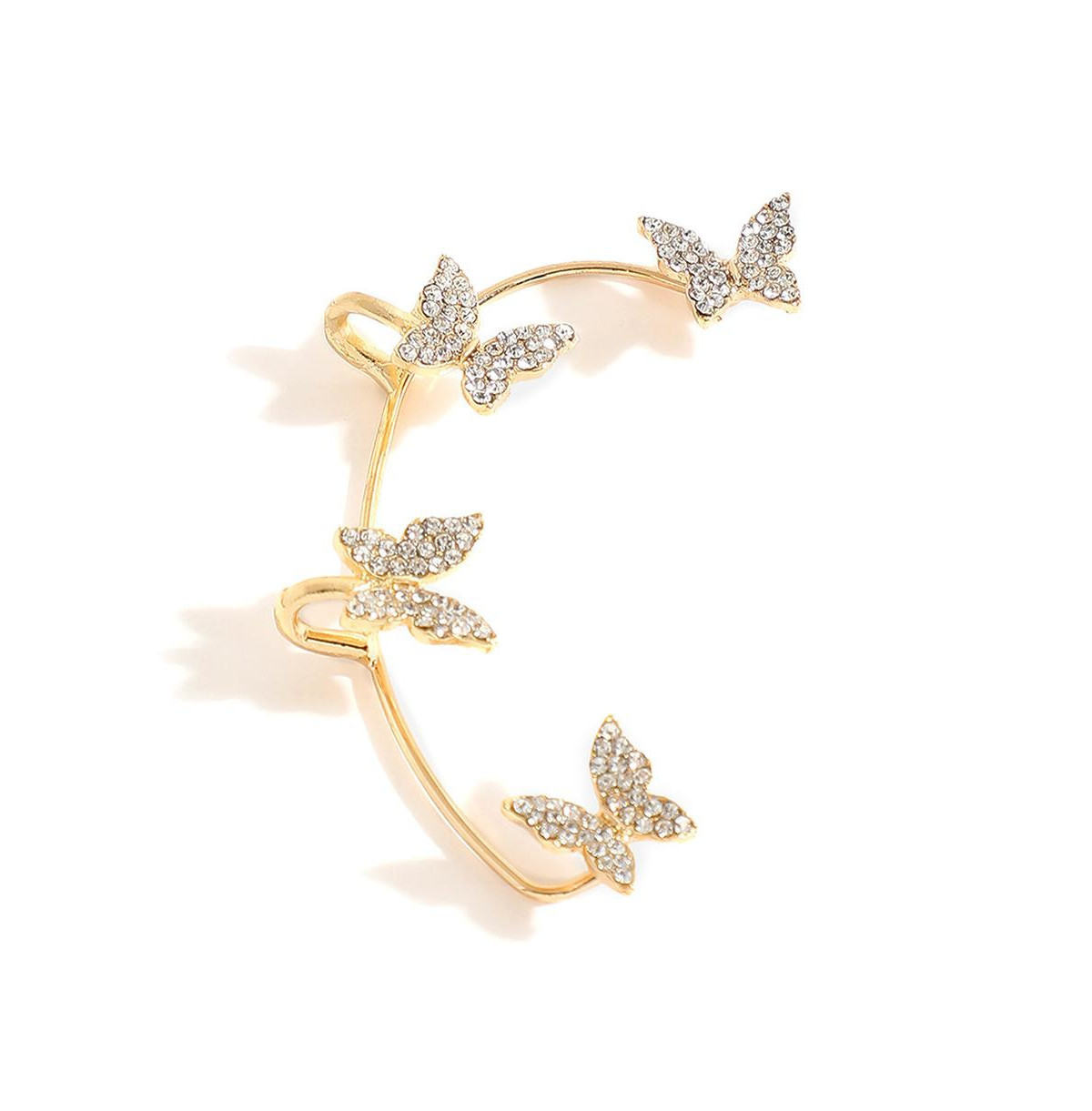 Sohi Women's Embellished Butterfly Earcuff Earrings - Gold | Macy's