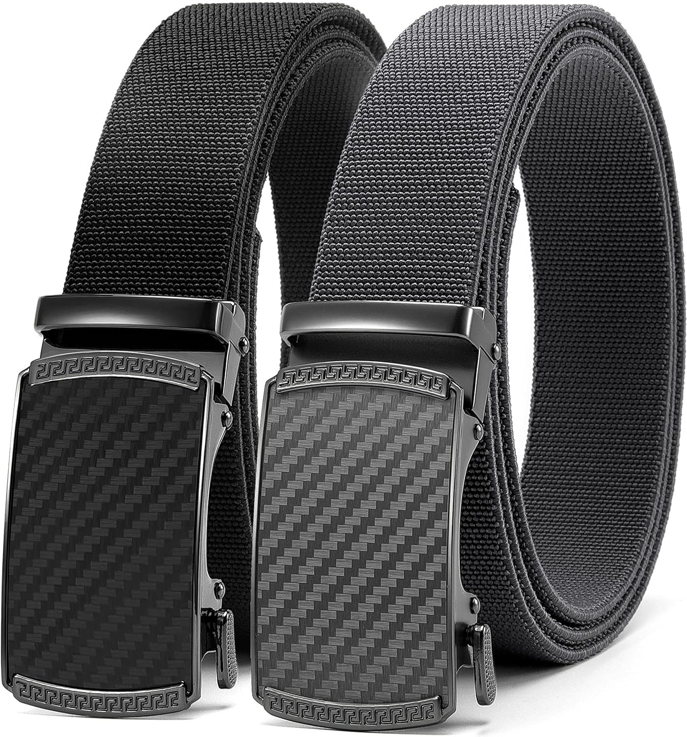 CHAOREN Elastic Stretch Golf Belt, 2 Pack Nylon Ratchet Belt Mens Belts Casual, Adjustable Trim t... | Amazon (US)