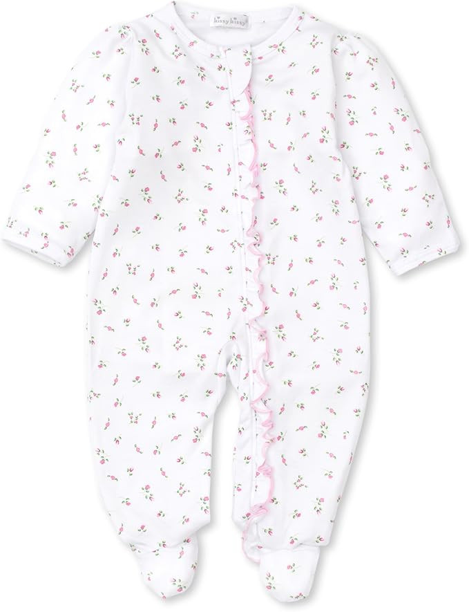 Kissy Kissy Baby Boys and Girls 100% Pima Cotton Garden Roses 2-Way Zip Front Footie Pajamas | Amazon (US)