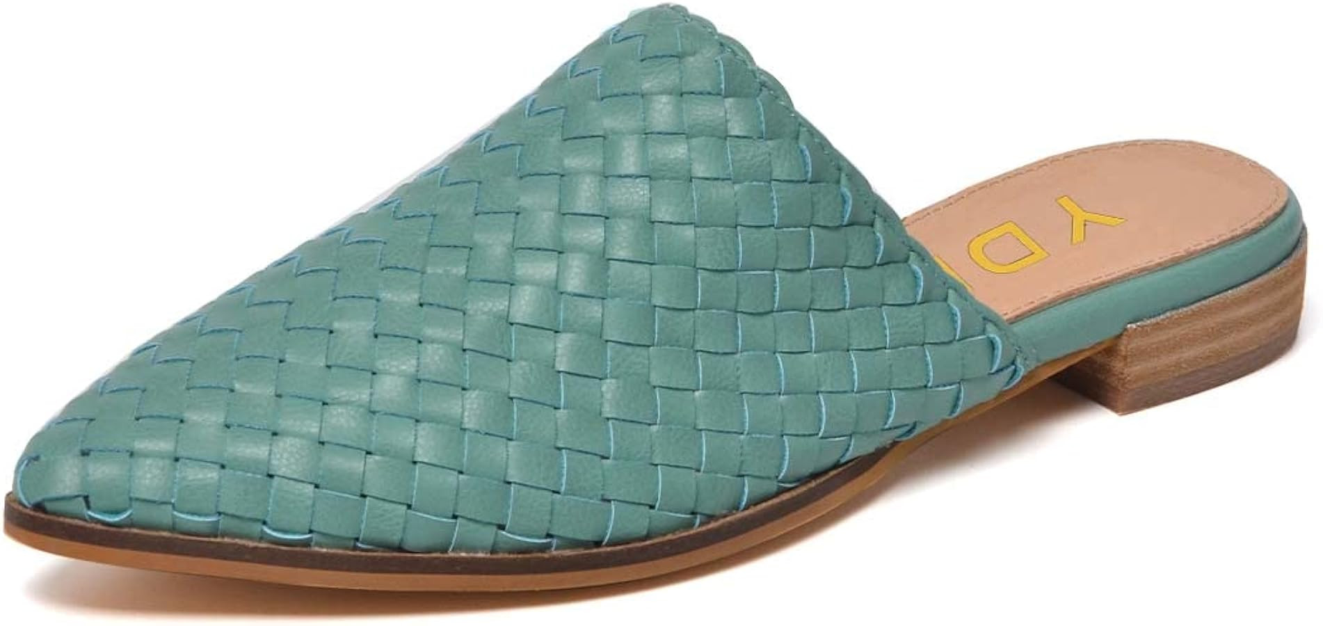 YDN Women Low Heel Mules Slip On Flats Loafers Pointy Toe Clogs Slide Slipper Shoe Size 4-15 US | Amazon (US)