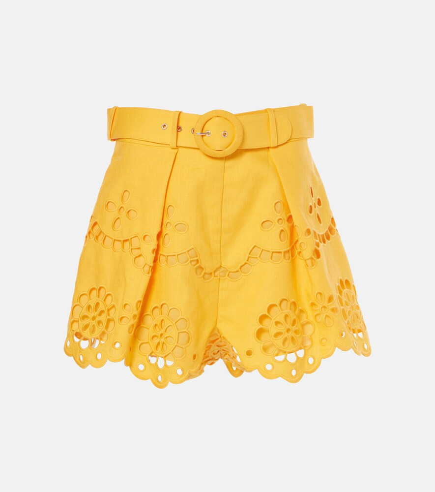 Zimmermann Pop broderie anglaise linen shorts | Mytheresa (US/CA)