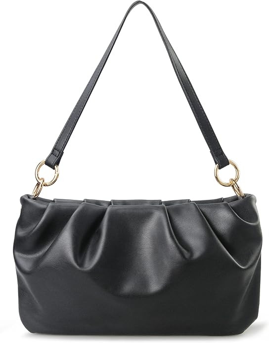 Women Ruched Shoulder Handbag Cloud Pouch Hobo Bag Convertible Clutch Soft Vegan Leather Cross bo... | Amazon (US)