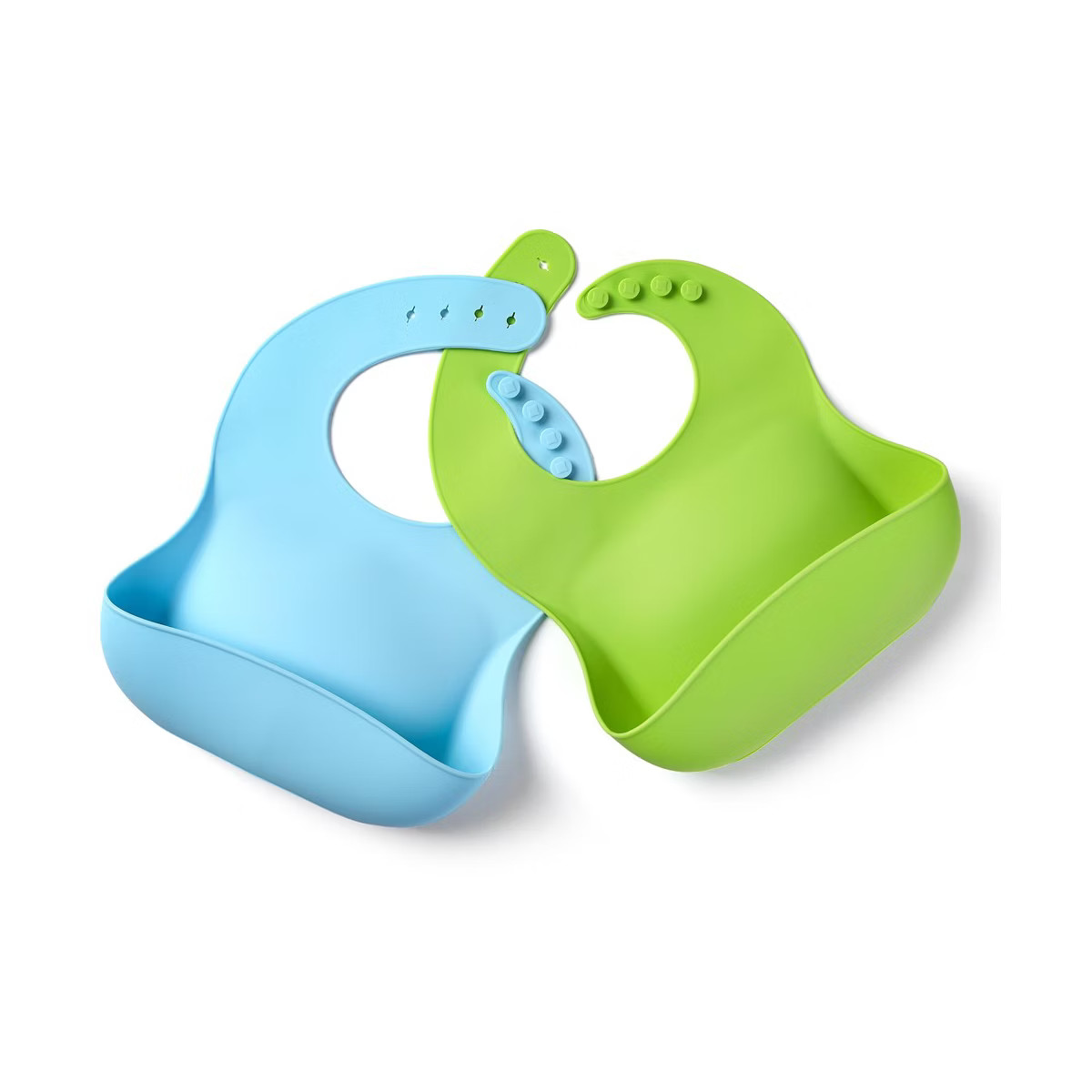 Set of 2 Silicone Baby Bibs for Babies & Toddlers, Baby Training Cutlery with Adjustable Bib Soft... | Target