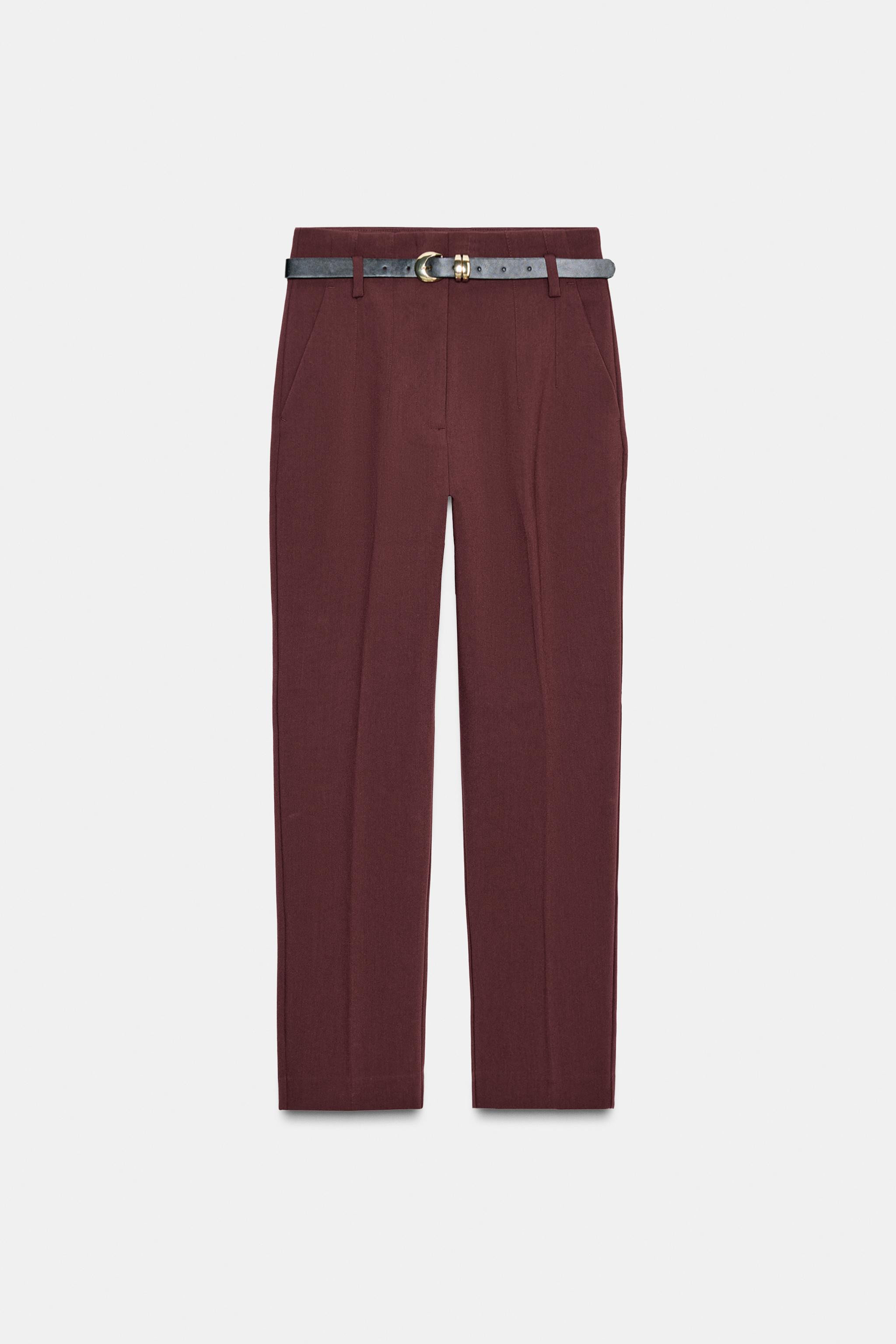 HIGH-WAIST TROUSERS WITH BELT | Zara UK
