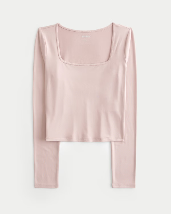 Women's Soft Stretch Seamless Fabric Square-Neck Top | Women's Tops | HollisterCo.com | Hollister (US)