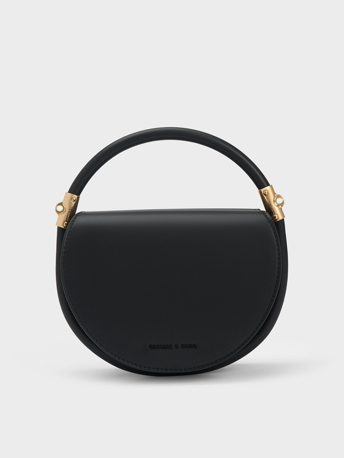 Black Lara Circle Handle Bag | CHARLES & KEITH | Charles & Keith US