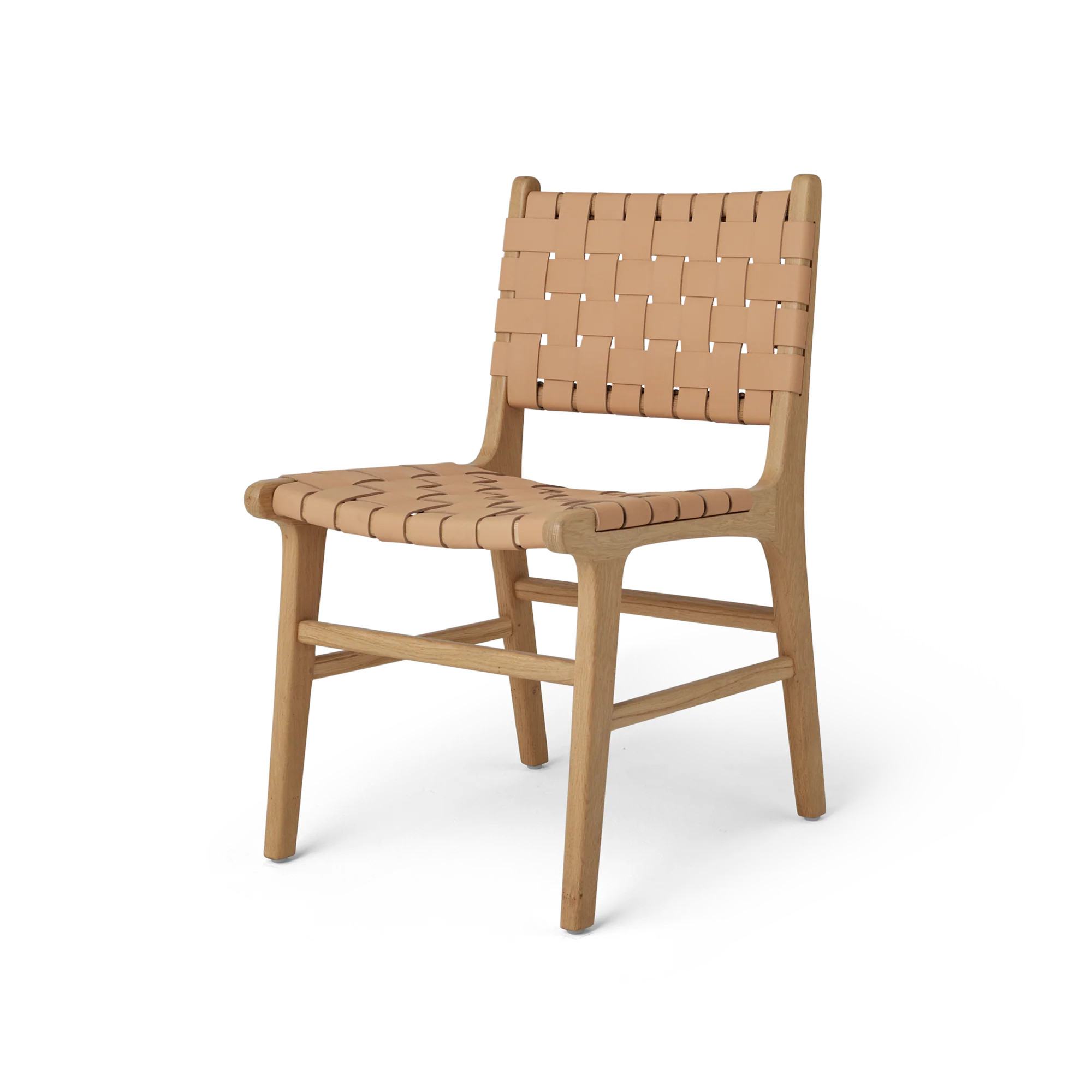 Dining #1 - Dining Chair with Woven Neutral Leather | Hati Home