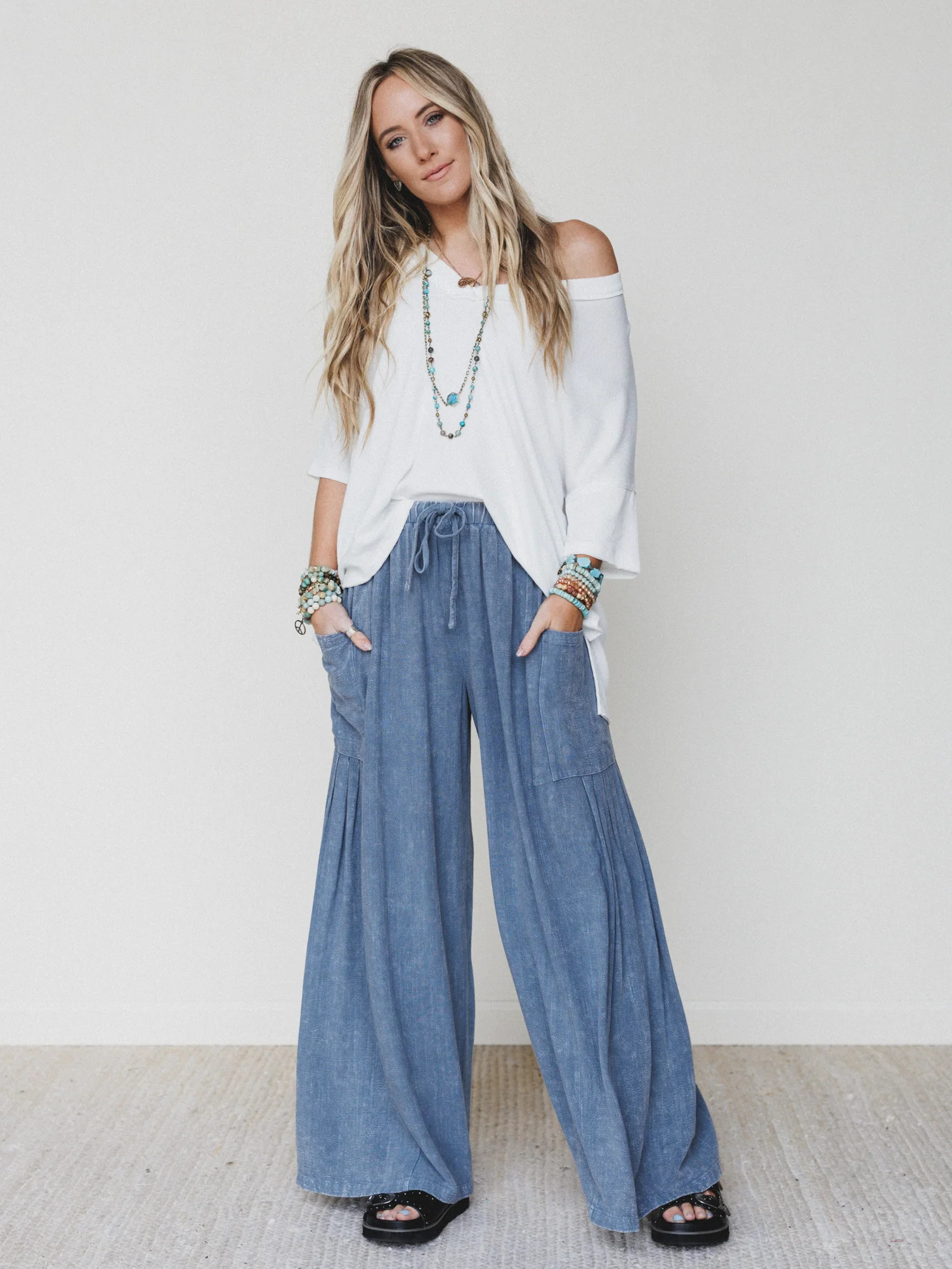 The Nest Laidback Nomad Denim Pants - Denim | Three Bird Nest
