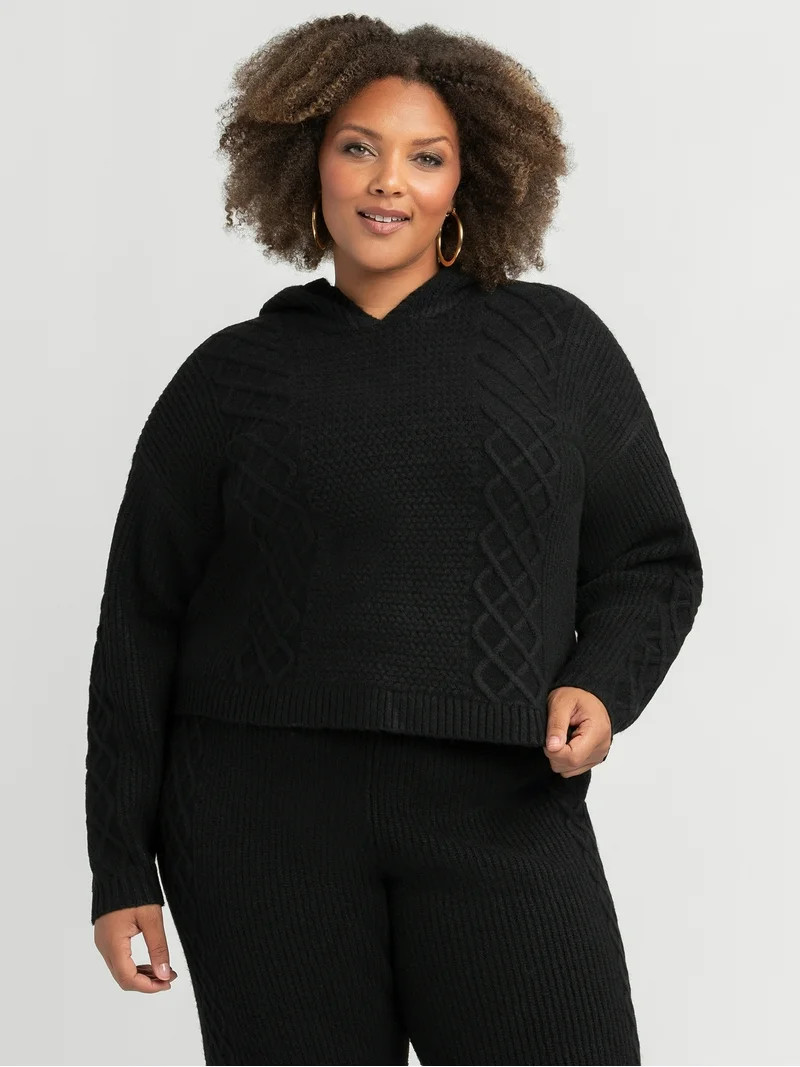 Jessica Simpson Women's Plus Brigite Sweater Set Top, Sizes 0X-4X | Walmart (US)