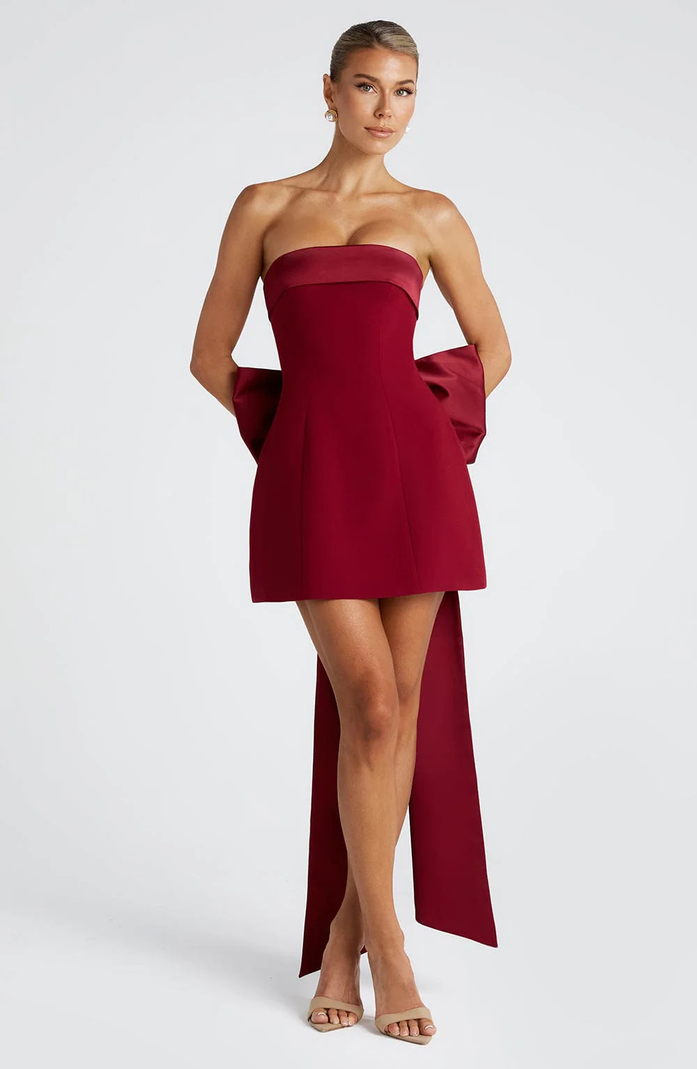 Barbara Mini Dress - Wine | Babyboo (global)