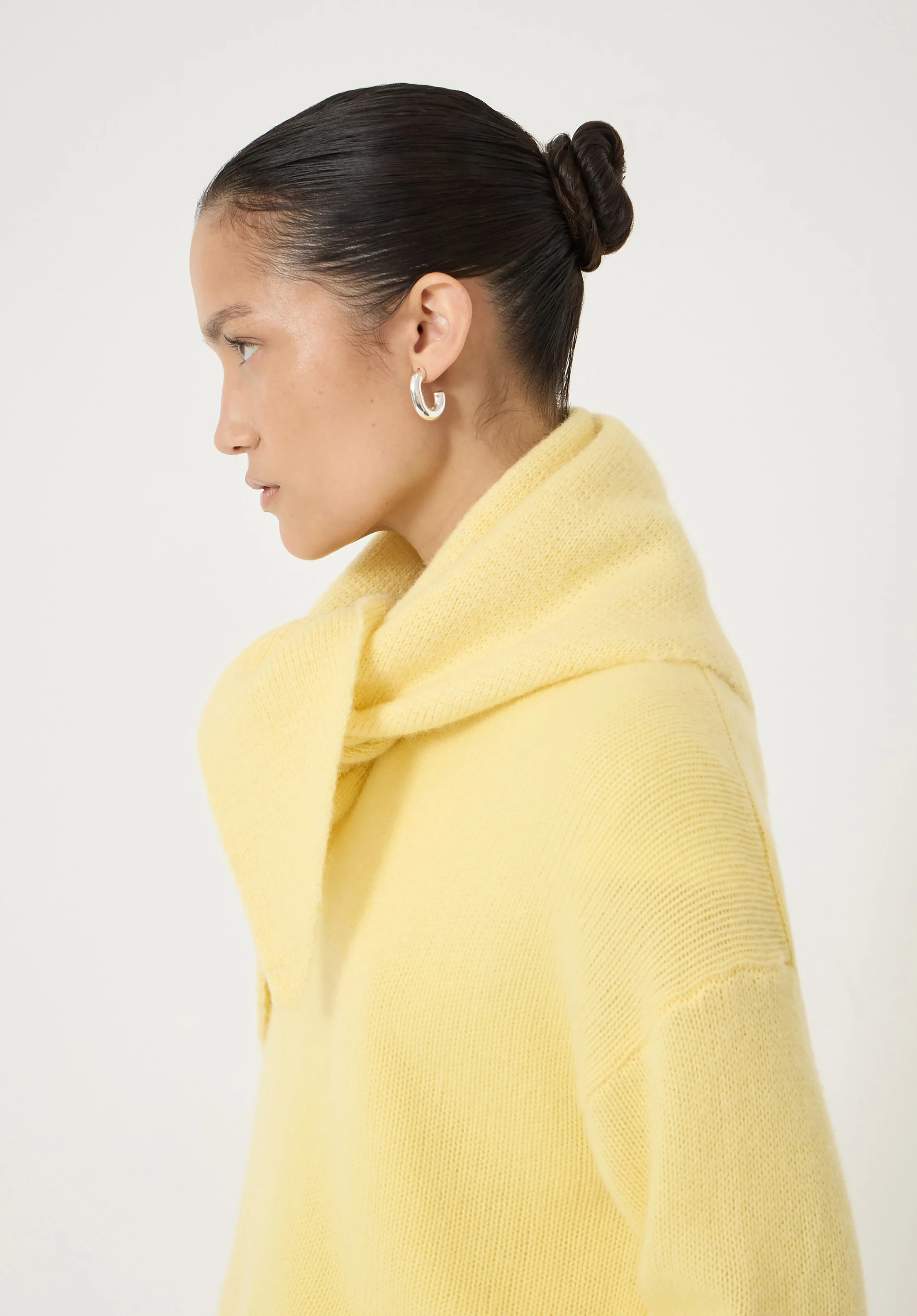 Raven Wool Triangle Scarf | Hush UK