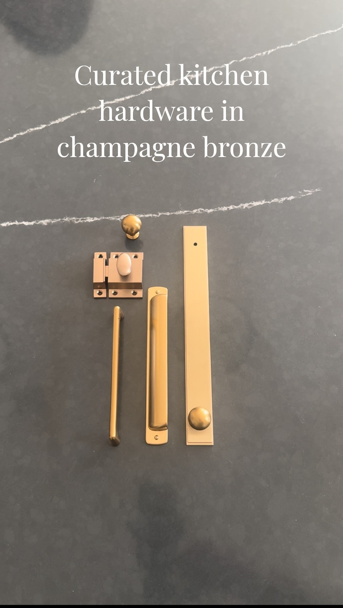 Make your kitchen or bath look expensive by kicking and latching hardware styles in the same finish. 

#kitchenhardware #bathroomhardware #cabinethardware #champagnebronze

#LTKHome #LTKSaleAlert #LTKFindsUnder50