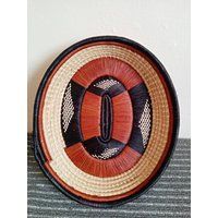 On Sale Oval Shape Vintage Wall Basket, African Woven Boho Basket Decor, Hanging Mounted Gift For He | Etsy (US)