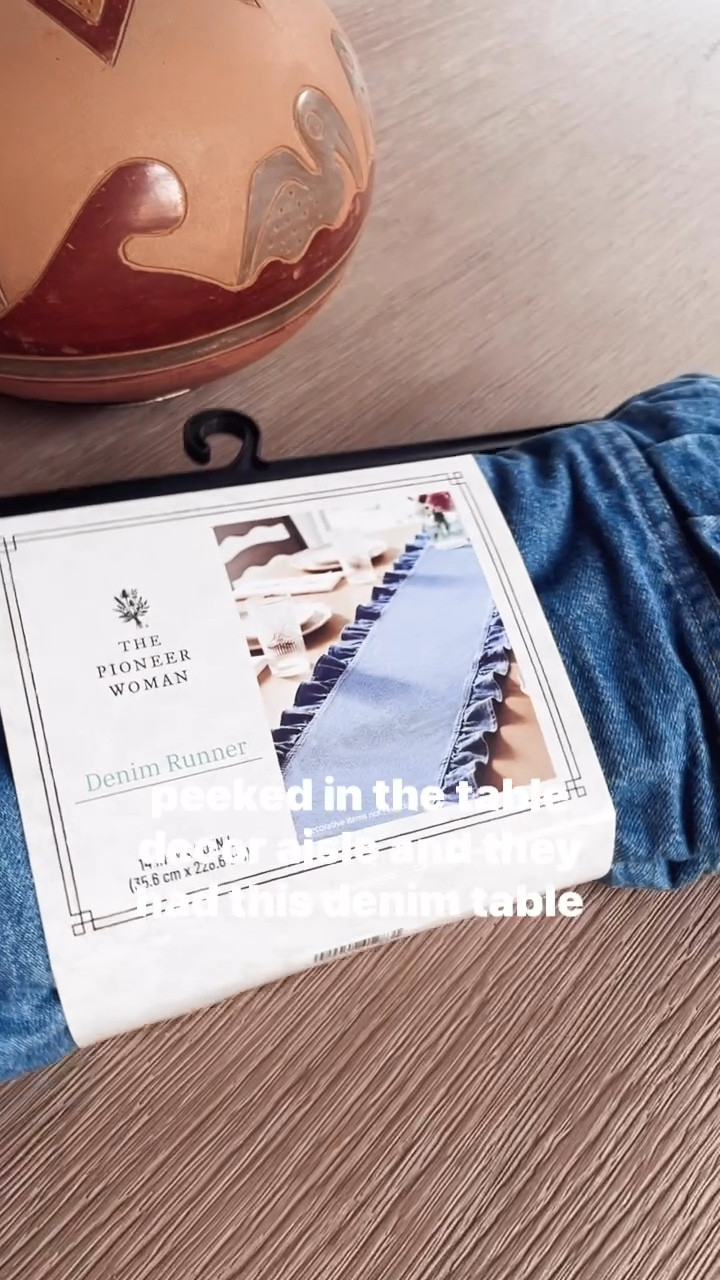 Excited to use this denim table runner with ruffled edges on my fall table this year! 

Denim is especially perfect for fall! This one is by The Pioneer Woman at Walmart and under $20. 

#falldecor #tabkescape 

#LTKSaleAlert #LTKSeasonal #LTKHome