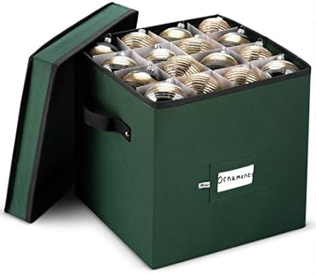 Premium Christmas Ornament storage Box with Lid - 3-inch Compartment, Storage Container Keeps 64 ... | Amazon (US)