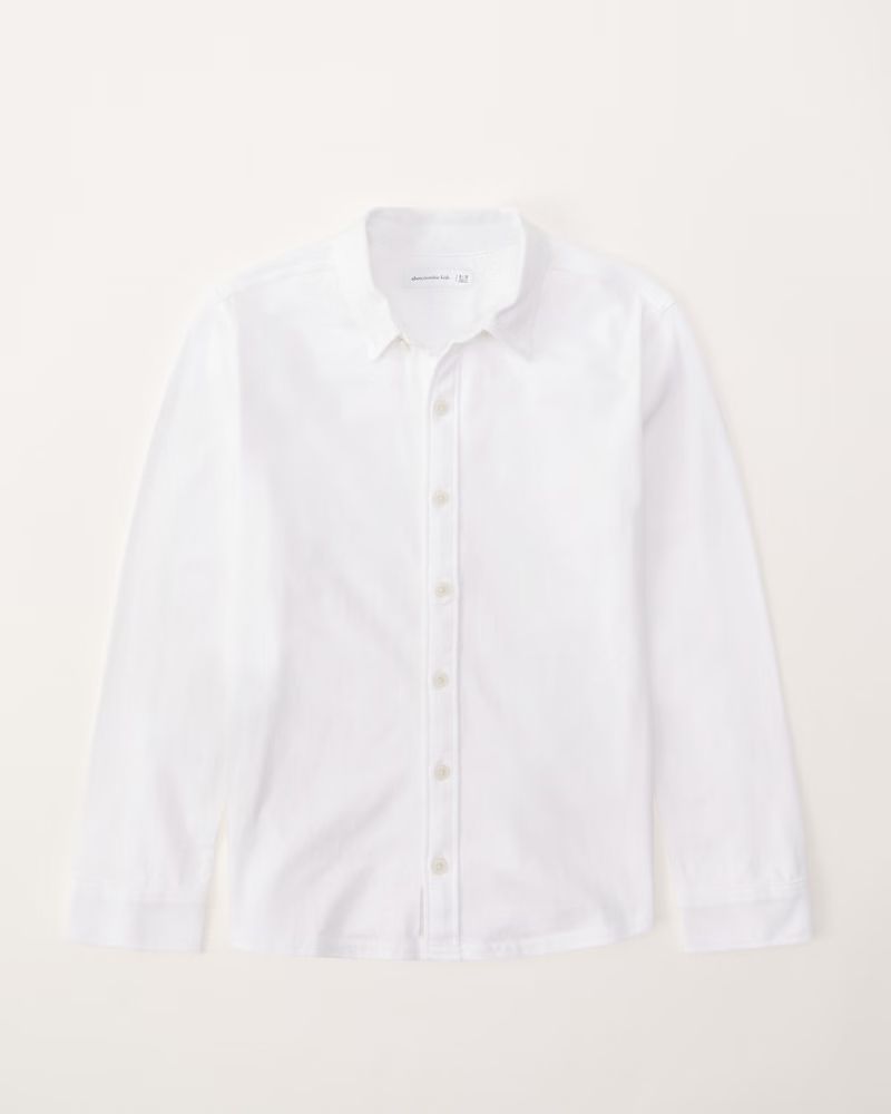 long-sleeve cotton shirt | Abercrombie & Fitch (UK)