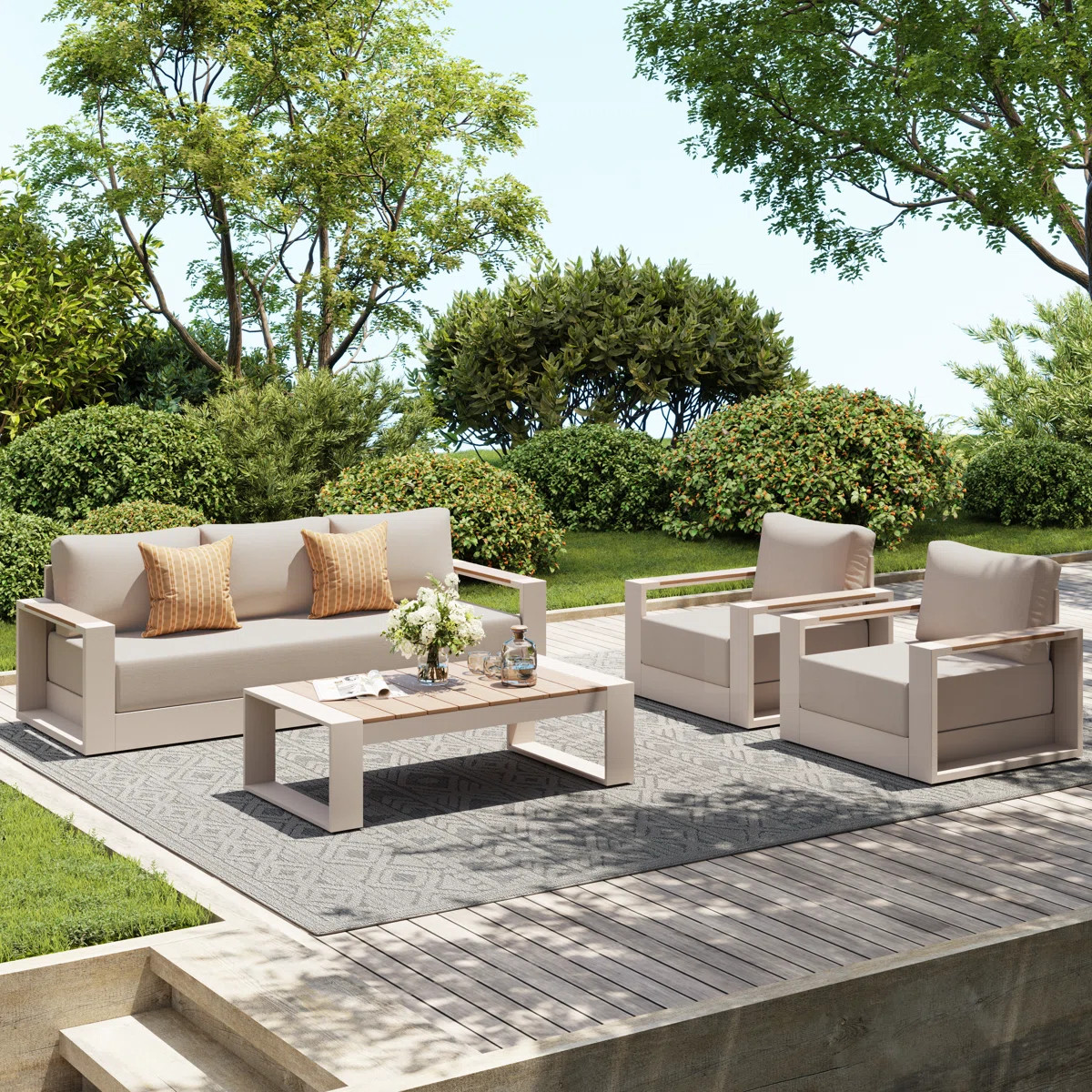 Outdoor Seating Group With Cushions | Wayfair North America