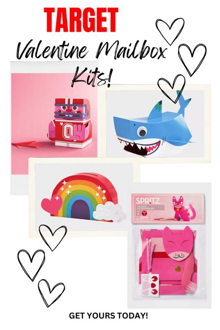 Target 🎯
Valentine Mailbox Kits!! 🌈🦈🐈🏈
