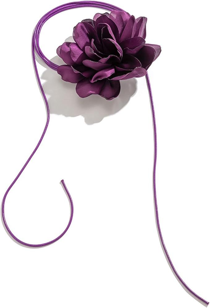 CHICYOHO Flower Rose Choker Necklace Big Floral choker Necklace for Women Bohemian Summer Beach N... | Amazon (US)