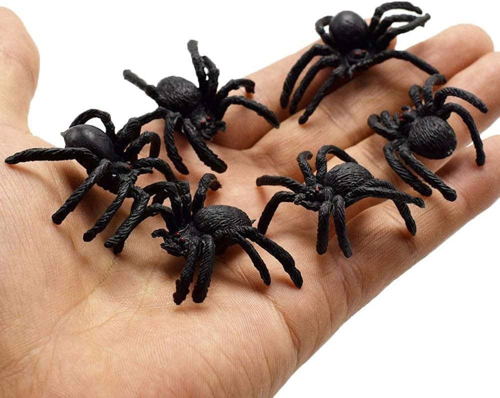 Realistic Plastic Spider Toys Halloween Prank Props Small Size Funny Halloween Decorations 30pcs | Amazon (US)