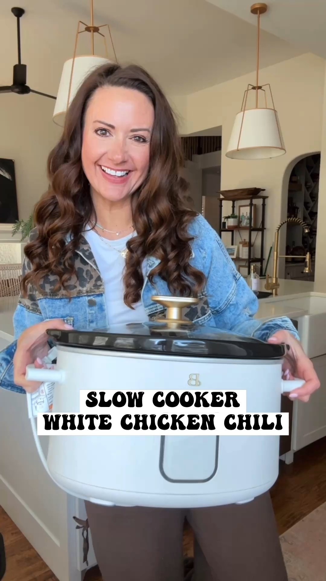 Slow Cooker White Chicken Chili Recipe:
👩🏻‍🍳Ingredients: 
The meat from 1 Rotisserie chicken (preferred!) or 1-2 lbs of boneless chicken breasts
1/2 yellow onion, diced
1 jalapeno, diced (optional) 
32 oz. low sodium chicken broth or stock
2 (15oz) cans of great Northern beans, drained and rinsed
2 (4oz) cans diced green chiles 
1 (15oz) can of whole kernel sweet corn, drained
2 tsp cumin
1 tsp oregano
1 tsp garlic powder 
2 packets dry ranch dressing mix
6-8 oz cream cheese, softened
1/2 cup half and half
1 cup shredded Monterrey jack cheese 
Optional toppings: 
avocado
Sour cream
cilantro
tortilla strips

👩🏻‍🍳Directions: 
Add chicken, onion, jalapeno, Northern beans, green chiles, corn, and chicken broth to the bottom of your slow cooker. Stir.

Add cumin, oregano, garlic powder  and ranch packets. Stir  

Cover and cook on LOW for 8 hours or HIGH for 4 hours. 

If you used chicken breast, take it out, shred it and return it to the slow cooker.

Add cream cheese, cheese and half and half. Stir.  cover and cook on HIGH for 15 minutes. Stir until it is creamy and thick. 

Serve with toppings of your choice! We also sometimes serve with tortilla chips or bread! 
.




#LTKfoodie #LTKmomlife #LTKHome