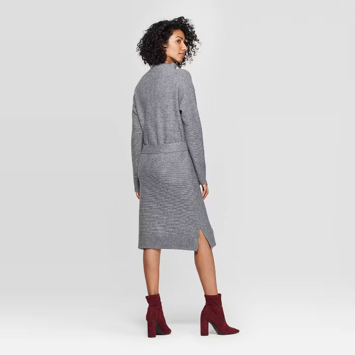 Women's Long Sleeve Mock Turtleneck Sweater Dress - A New Day™ | Target