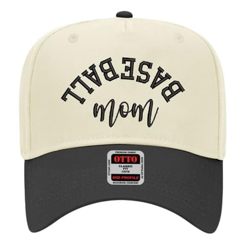 Upside Down Baseball Mom Trucker Hat, 2 Tone Trucker Hat, Baseball Sideline Hat, Sports Mom Hat (US, Alpha, One Size, Black/Natural) | Amazon (US)