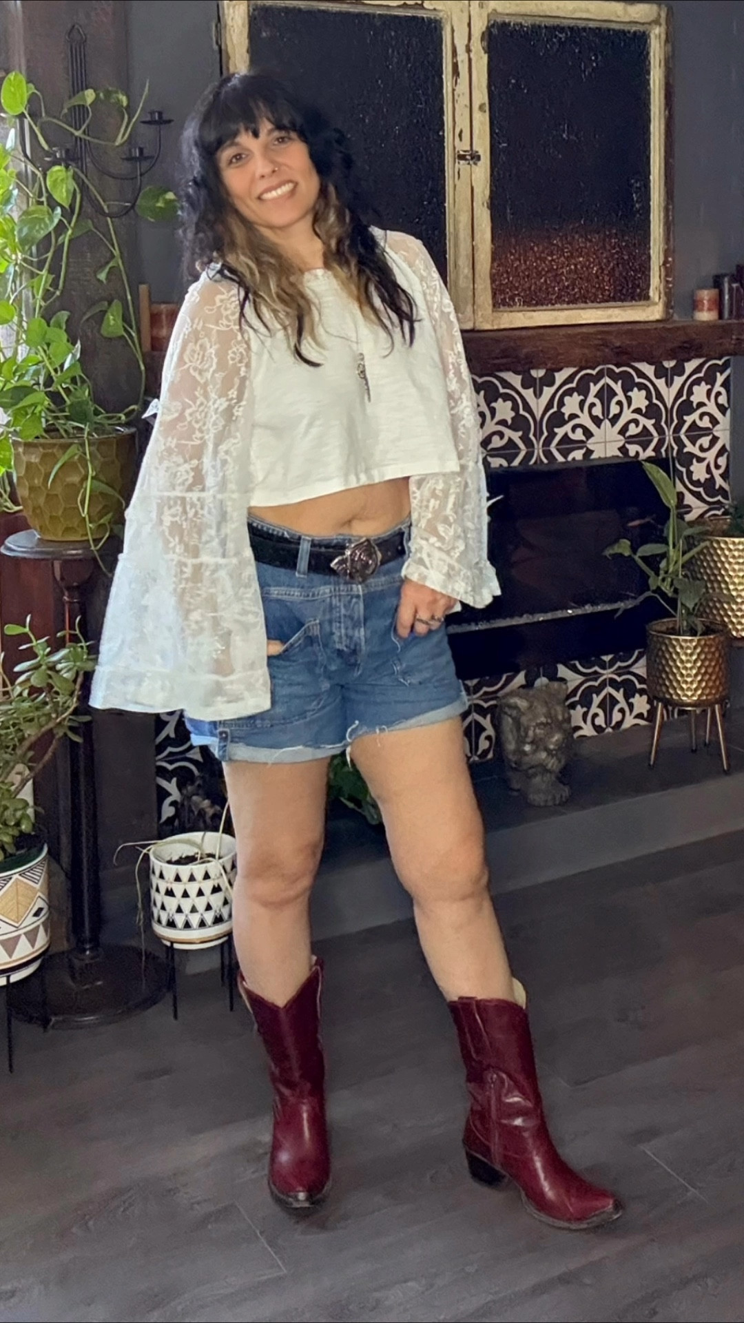 🍁 Happy Canada Day, babes! 🇨🇦
Serving festival vibes with a splash of red and a whole lotta sass. This fun + flirty lace sleeve top paired with my fave denim shorts and red cowboy boots is my Canadian summer uniform. Celebrating in true north style—bold, breezy, and boot-stompin’ ready! 🍓✨🎶

#CanadaDayStyle #FestivalFit #RedWhiteAndCute #CanadianSummerVibes #CowgirlChic

#LTKsale #LTKcanada #LTKsummer
