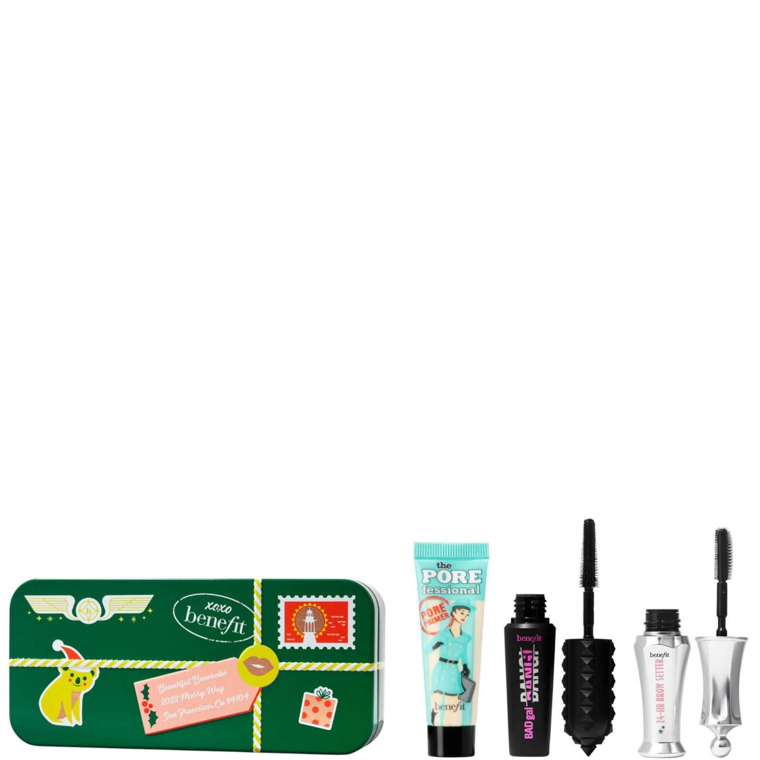 benefit Merry Mini Mail Eyebrow Gel, Mascara and Primer Gift Set (Worth £39.00) | Cult Beauty