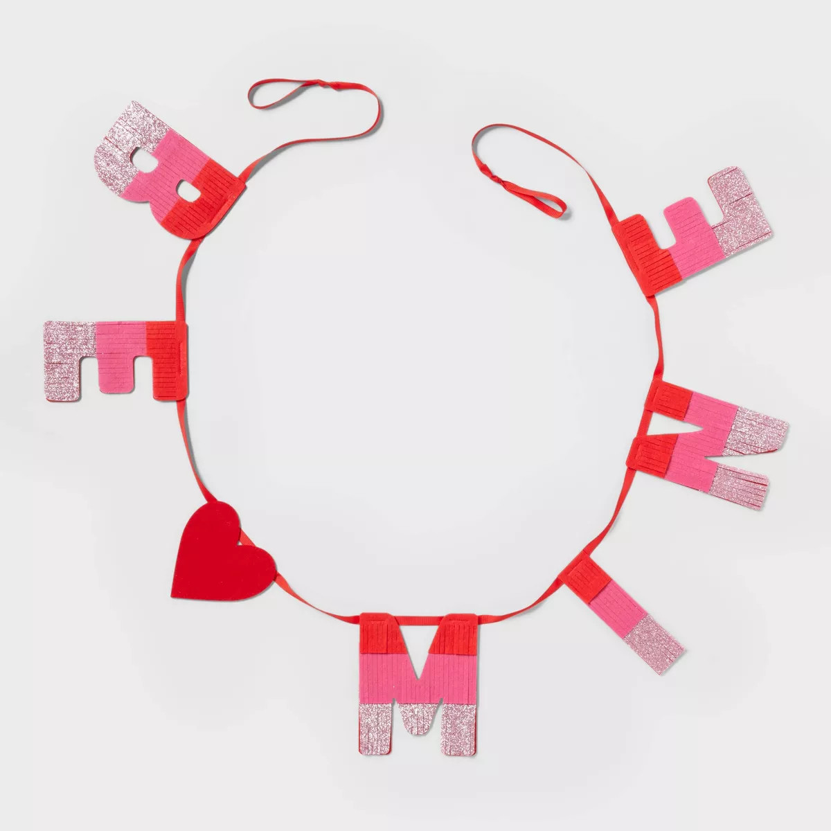 72" 'Be Mine' Felt Fringe Banner Valentine's Day Garland - Spritz™ | Target