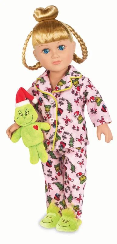 My Life As Poseable Grinch Sleepover 18 inch Doll, Blonde Hair, Blue Eyes | Walmart (US)