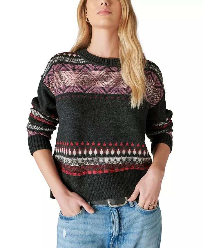 Women's Fair Isle Crewneck Sweater | Macy's