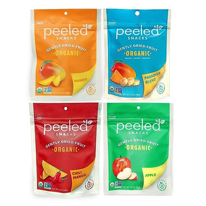 Peeled Snacks Organic Dried Fruit Variety Pack, 4 Count | Amazon (US)
