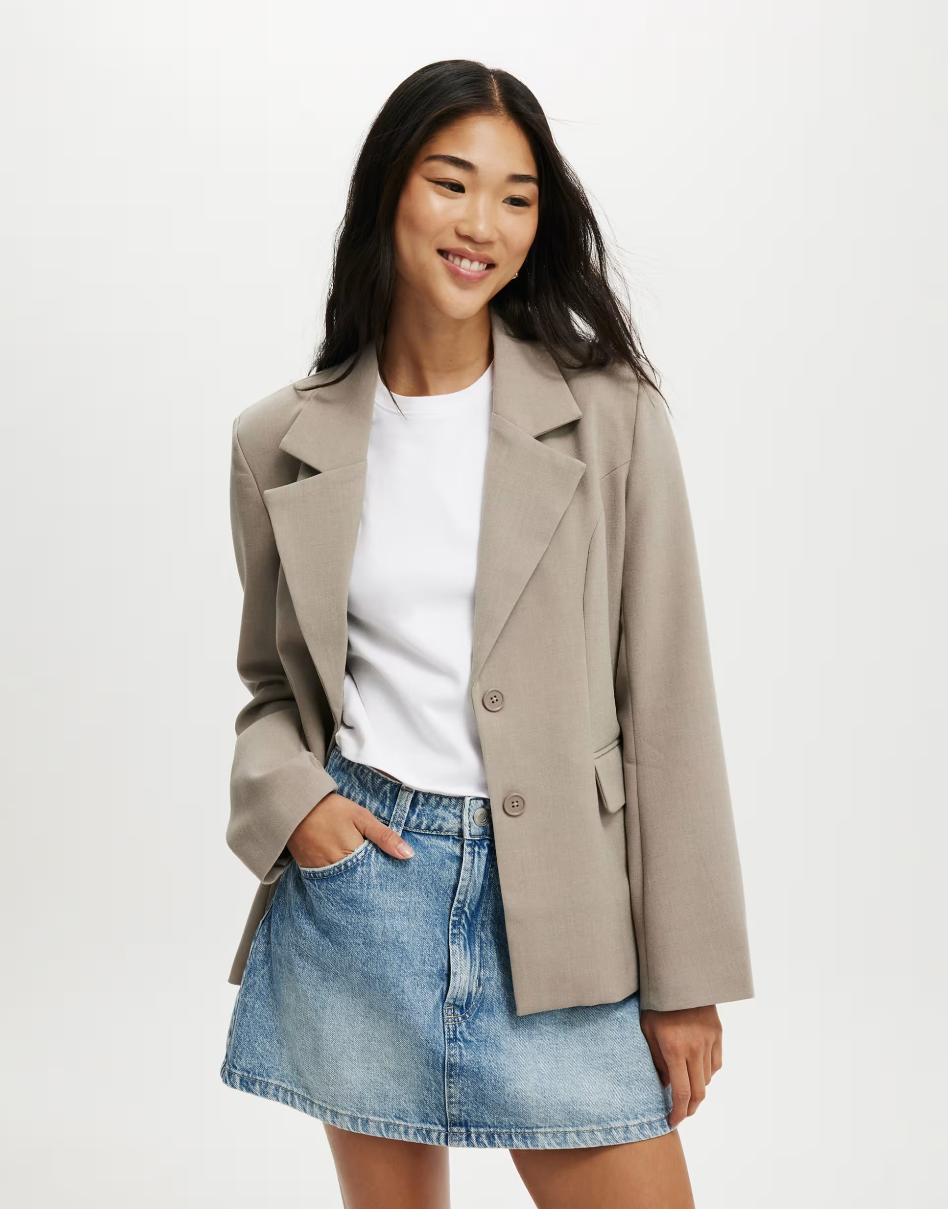 Cotton On Luis blazer in taupe marle  | ASOS | ASOS (Global)