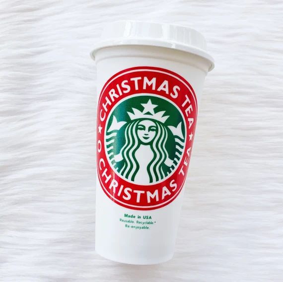 Oh Christmas Tea Personalized Starbucks Hot Cup | Etsy | Etsy (US)