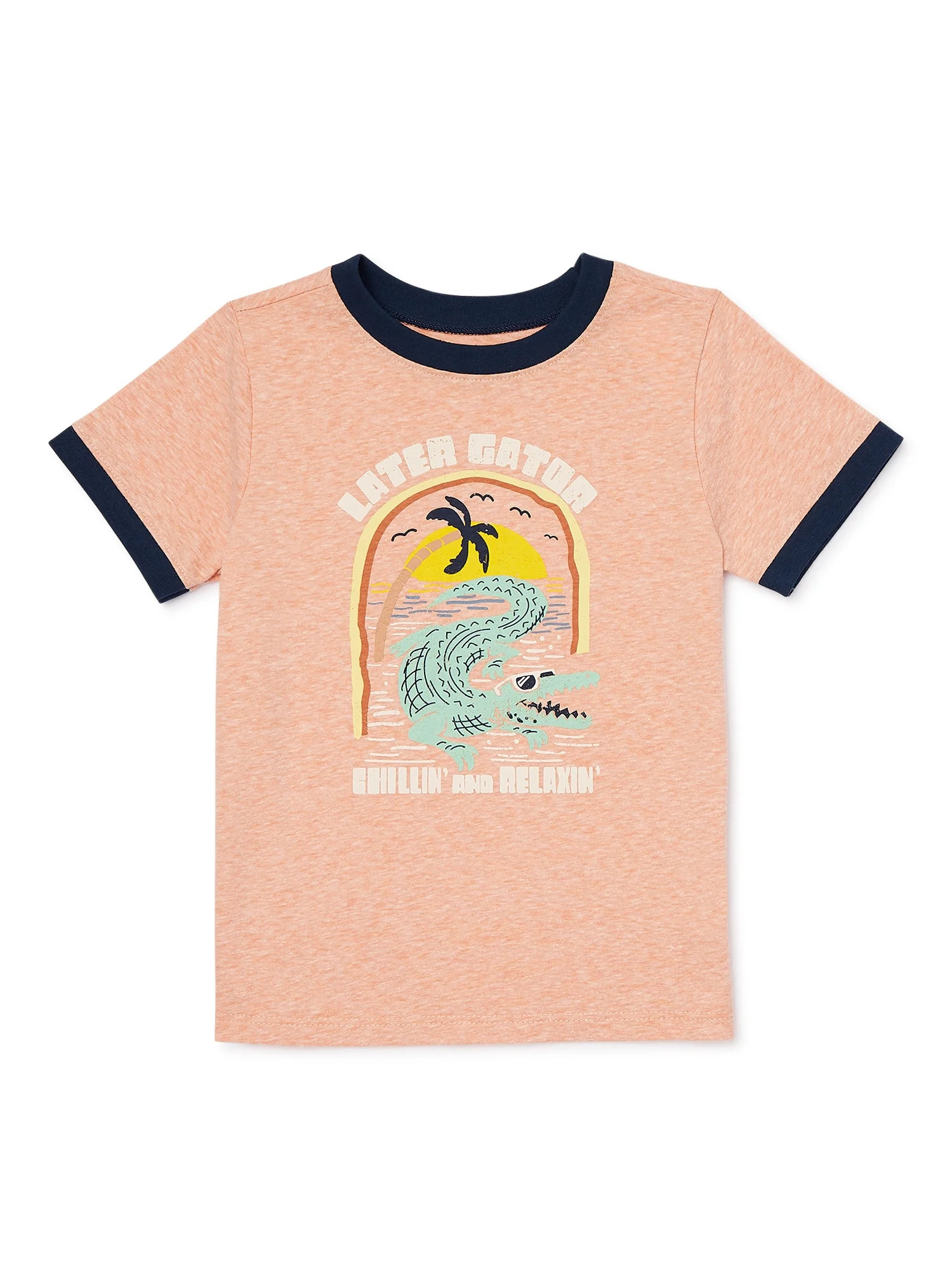 Garanimals Toddler Boy Short Sleeve Graphic Ringer T-Shirt, Sizes 12M-5T | Walmart (US)