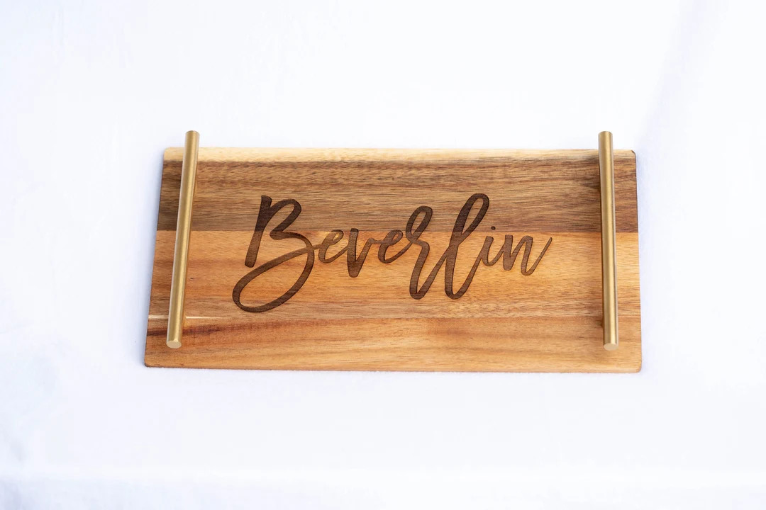 Custom Engraved Acacia Serving Tray, Personalized Charcuterie Tray, Housewarming Gift, Personaliz... | Etsy (US)